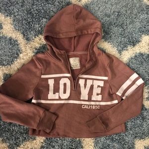 Cropped Muave Hoodie